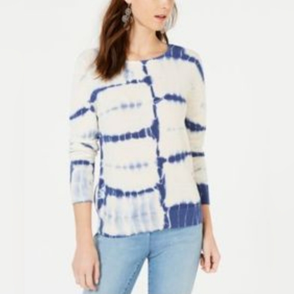 NWT INC International Concepts XXL Tie Dye 100% Cotton Long Sleeve Sweater - Picture 1 of 9